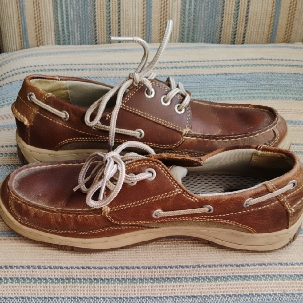 Men's Dockers Brown Leather Boat Shoes